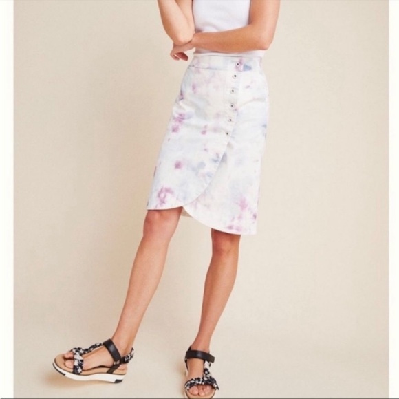 Anthropologie tie dye tulip pencil skirt NWOT - Picture 2 of 6